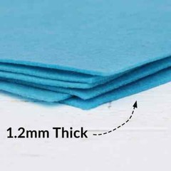 Premium Felt Roll – 12″ x 10yd – Aqua – Soft Wool-Like 1.2mm Thick