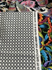Lot of Black Quilt Fabric Remnant Scraps Almost 9 Oz Cotton Dark F65