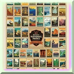 National Parks Adventure Fabric Panel 54×72 inches
