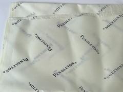 Pendleton Logo Satin Lining Fabric Gold / Beige Red Ivory 3 Pieces 4+ yds