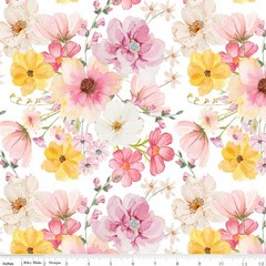 Painted Petals, 5″ x 5″ Squares, Riley Blake $3.99 Ships ANY Amount Of Fabric