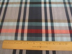 COTTON QUILTING FABRIC Sewing Large Checks Plaid in Blue and Red BTY x 44
