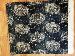 Ralph Lauren SAKAI Batik Fabric In Indigo, Remnant, 26.5”x23.5”, Chrysanthemum