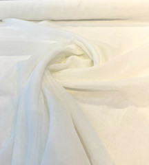 Linen Sheer Plain Off White 118″ Extra Wide Curtain Drapery Fabric By The Yard