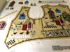 Lot of 3 Adult Vest Panels. Two Springtime, One Birdhouse Bungalow. A26-103
