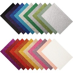 20 Pieces Shiny Glitter Faux Leather Sheets PU Faux Leather Fabric Sheet for …