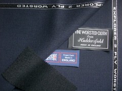 100% WOOL WITH “CREASE RESISTANCE” SUITING FABRIC “Very Dark Navy” = 3.5 m