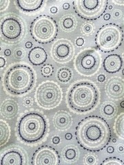 Studio E Cotton Fabric Circles Tweet Together Monkey Bow Blue Purple 28″ x 44″