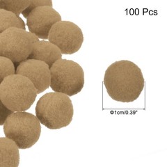 Pom Felt Balls Fabric 1cm 10mm Khaki for Crafts Project DIY 100 Pcs