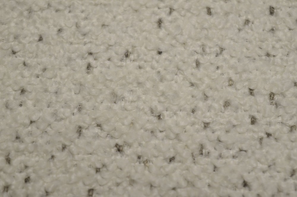 Fleck Snow Fuzzy White Boucle with Taupe Speckles Multipurpose Fabric