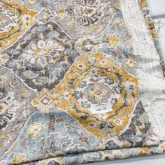 convington upholstery fabric cotton gray yellow floral louts 55×98 2.75yards