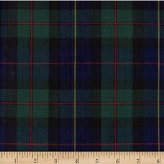 Cotton Classic Tartans Plaid Green Navy Red Yellow Fabric Print by Yard D154.11