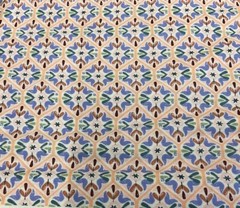 CAMELOT FABRICS-TURTLE COVE #21190604-02 – MOSAIC TILING – CORAL– BY THE YARD