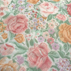 Vintage Wamsutta Florals Cotton Linen Sheerness Apparel Fabric by the HALF YARD