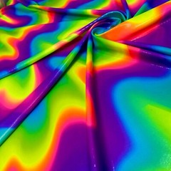 Stretch Spandex Fabric Psychedelic Multicolor Print 60″wide by yard for Swimwear