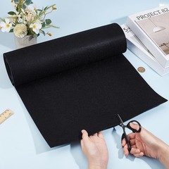 BENECREAT Felt Roll, Black Craft Fabric, 118×15.7 Inch,