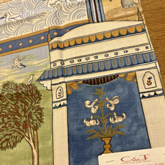 Jane Churchill Indian Summer Blue J312F-01 Fabric Remnant 26″ x 26″ Cowtan