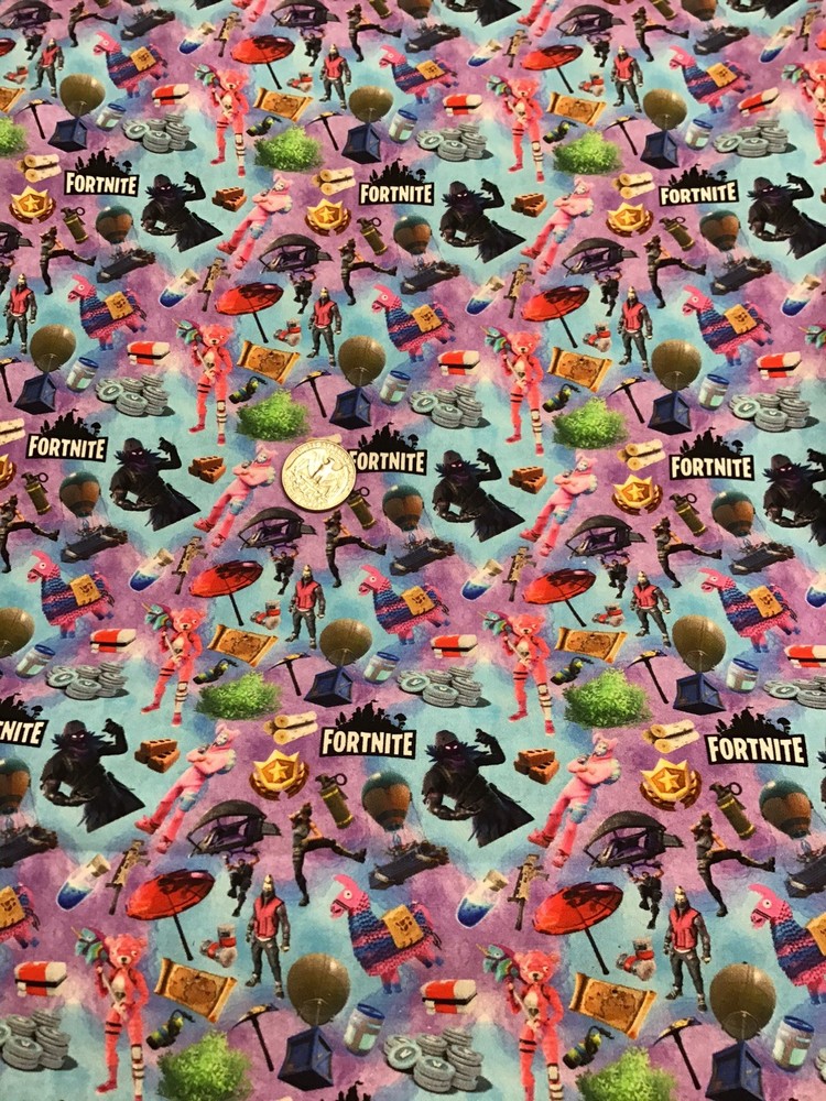 CUSTOM MADE…1 Yard FORTNITE Cotton Fabric 36” X 54”