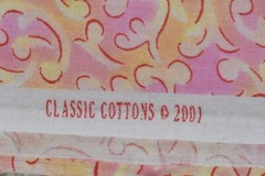 By 1/2 Yd, Vintage, Pink & Yellow Scrolls on Quilt Cotton, Classic Cottons,P7804