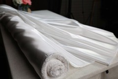 White Silky Bridal Satin Fabric by the yard 60″ Wide