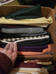 11lb Lot Mixed Vintage Fabric Pieces most Under 1 Yd All Types Colors