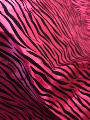 Pink/Black Taffeta Zebra Design Fashion Fabric by the yard 60”Wide High Quality