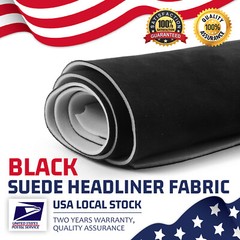 Black Suede Headliner Fabric Material 98″x60″ Car Interior Roof Liner Upholstery