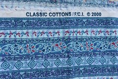 By 1/2 Yd, Vintage, Blue & Turquoise Striped Quilt Cotton, Classic Cottons, N316