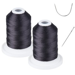 UV Resistant – Heavy Duty Outdoor Thread for Hand or 250 Yards, 2 × NP-BLACK