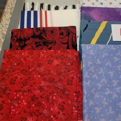 LOT OF 15 FAT QUARTERS COTTON FABRIC ASSTD COLORS & DESIGNS lot 16