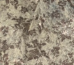 Ivory Light Brown Sequins Embroidered Lace Fabric 50” Width Sold By The Yard