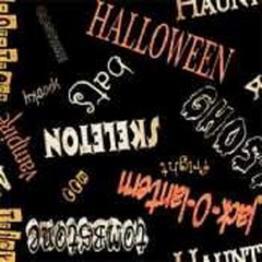 Wilmington Spooky Spectacular by GP Creations 23671 918W Black Words Cotton Fab