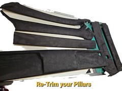 Alcantara Style Black Headlining Stretch Suede Fabric Car Headliner Trim Dash