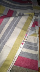 Braemore Stripe Fabric 3.25 yard lot indoor outdoor garden raspberry