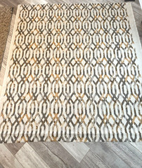 Material Aztec design 62 x 53 Browns Beige Linen Blend 5 Ft x 53