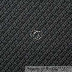 BonEful Fabric FQ Cotton Quilt Black Gray MUSIC Treble Clef Stripe Note Girl Boy