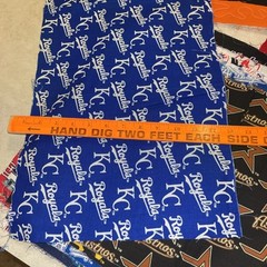 Baseball MLB Fabric (25+) Pc 12×12” (15) pc 33”x12” quilt curtains blanket