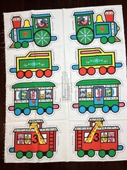 Vintage Spring Mills Animal Christmas Zoo circus Train Cut And Sew Pillows