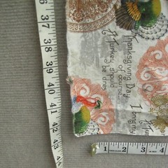 Turkey Table Thanksgiving Print Fabric Cotton Blend Printed 43 x 106 in CP50240