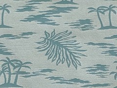 Tropical Palm Tree Island and Palm Leaf Pattern Upholstery Fabric 8 yards