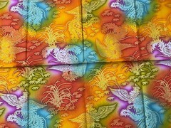 Lot 8 Fabric All Different Assorted Size Pieces Watercolor Colorful Tie Dye