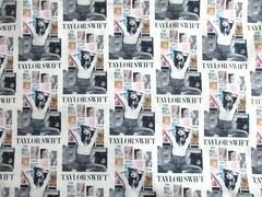 Taylor Swift Eras Tour Posters on 100% Cotton Fabric by the 1/4 Yard : 9″ x 57″