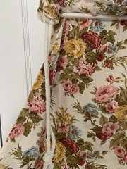 Vintage Waverly Bonded Fabric ~ Georgetown Flower Drawstring Bag Completed