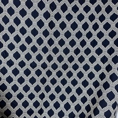 Blue and White Lattice Upholstery Fabric 3.5 yds Recover Sofa Chair Ottoman