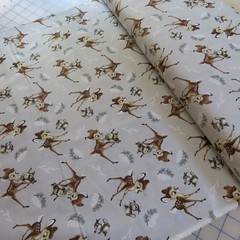 By The Yard, Disney Bambi & Thumper Toss $3.99 Ships ANY Amount Of Cotton Fabric