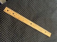 10 YARDS 44″W Dark CHARCOAL GRAY & White POLKA DOTS 100% COTTON FABRIC Vintage