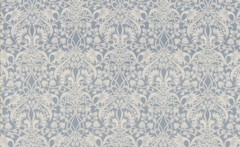 GP & J BAKER CURTAIN FABRIC DESIGN Fritillerie 6.4 METRES BLUE LINEN BLEND