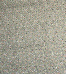 Vtg Green with Pink Purple Flowers Spring Cutter Fabric 45″x72″ Uncut Piece 2 yd