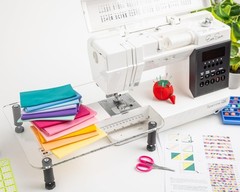 Beginner Lap Throw Quilt Kit 40.5×56.5 Inch HalfSquare Triangle Rainbow