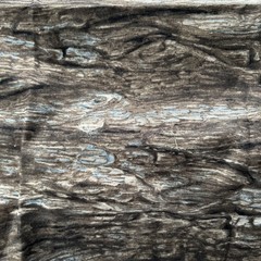 Paintbrush Studio Fabric Floral Vignette Wood Bark Tree Cotton Quilting 33 X 44